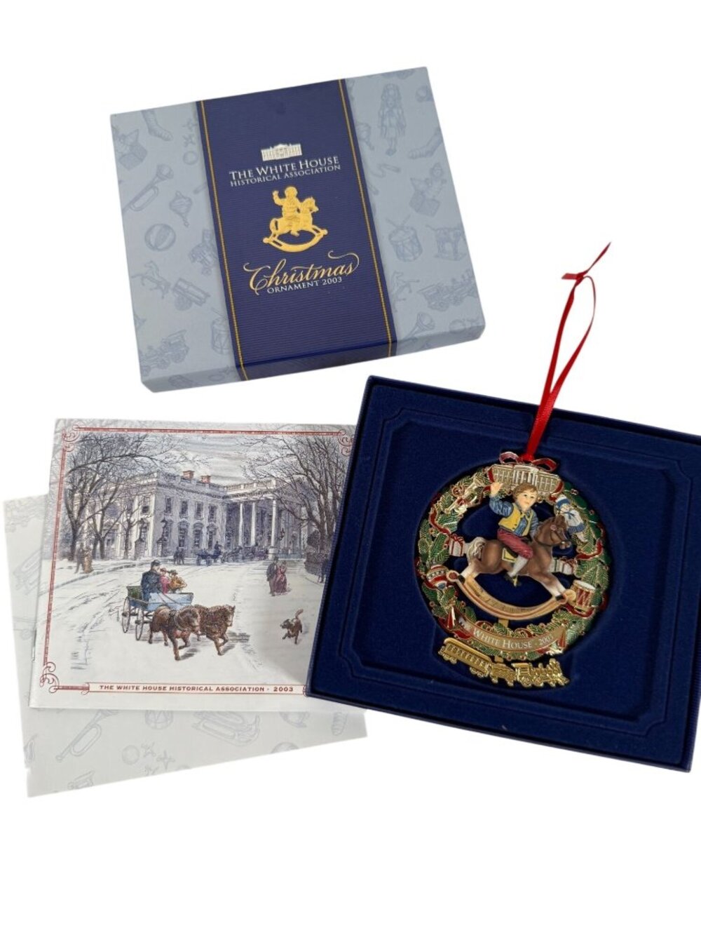 The White House Historical Association 2003 Christmas Ornament Rocking Horse